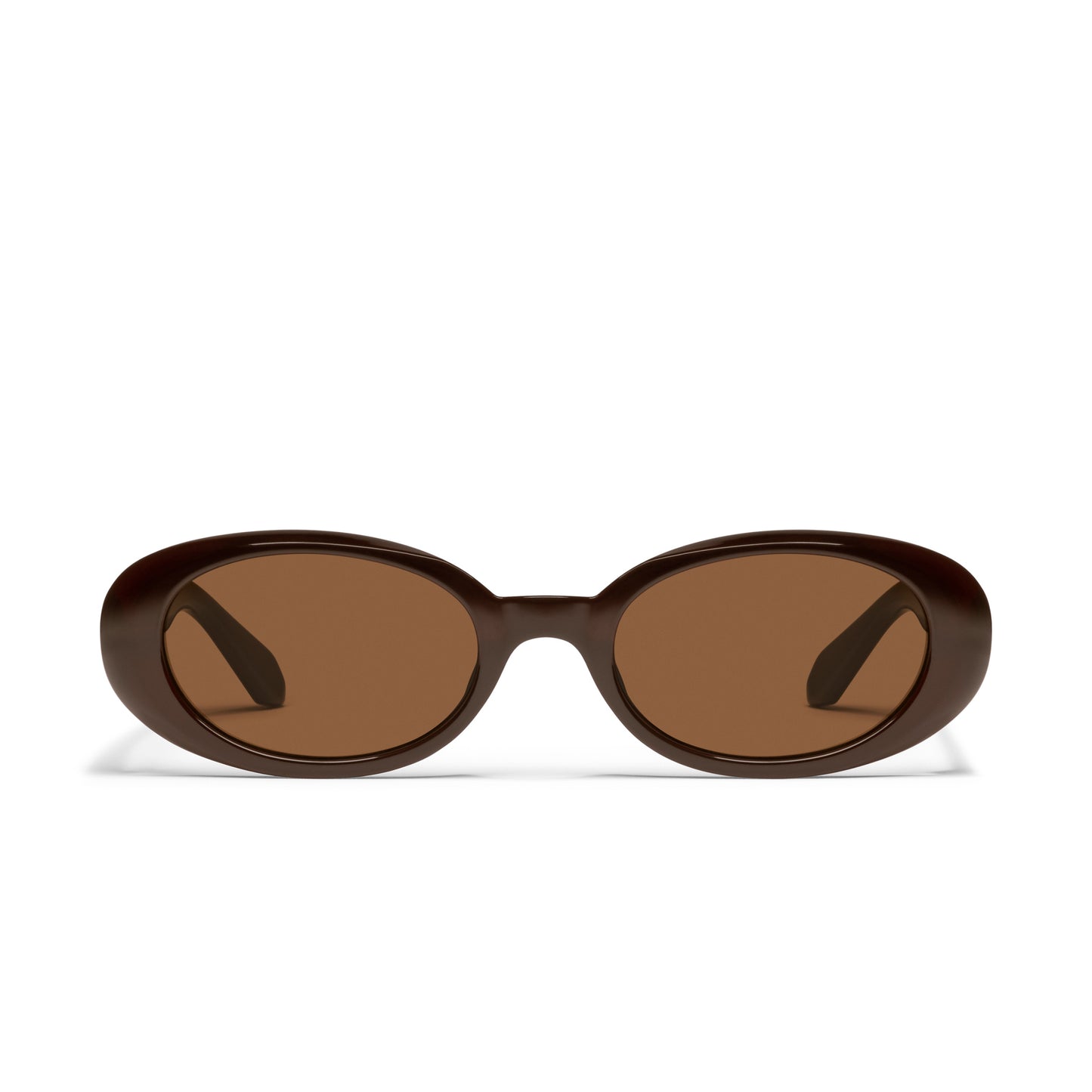 QUAY Felt Cute Sunglasses - Chocolate/Brown