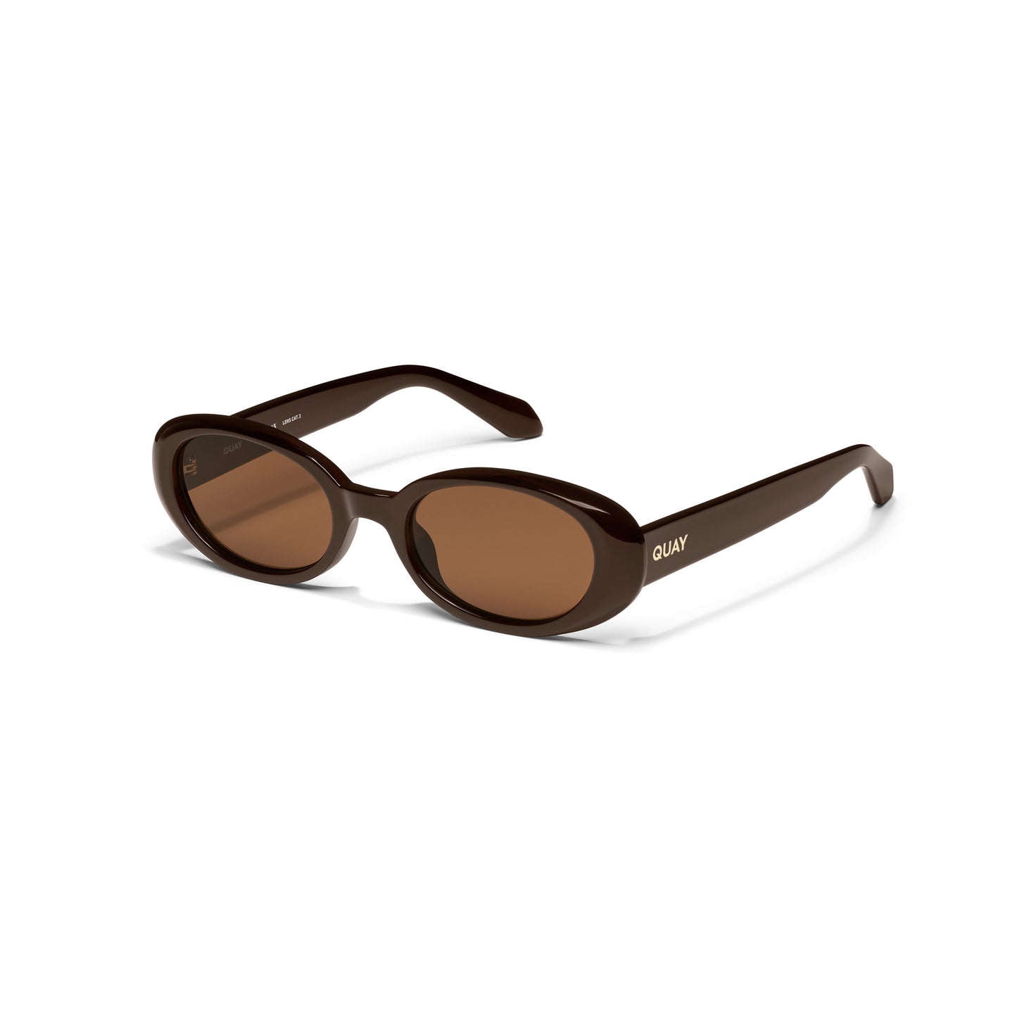 QUAY Felt Cute Sunglasses - Chocolate/Brown