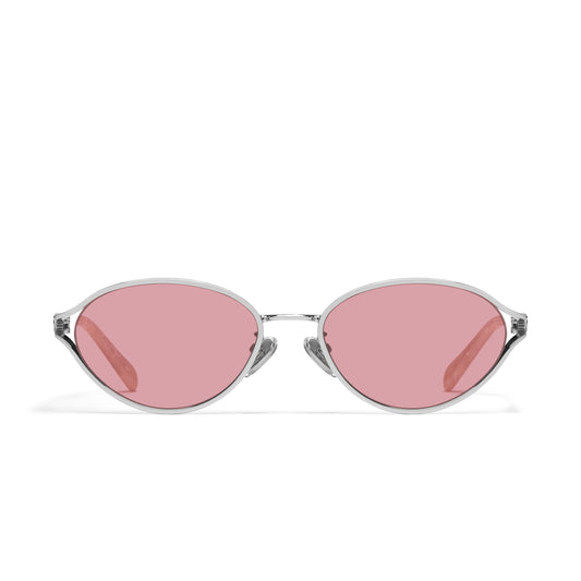 QUAY Formal Affair Adorned Sunglasses - Silver/Peony (Limited Edition)