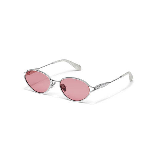 QUAY Formal Affair Adorned Sunglasses - Silver/Peony (Limited Edition)