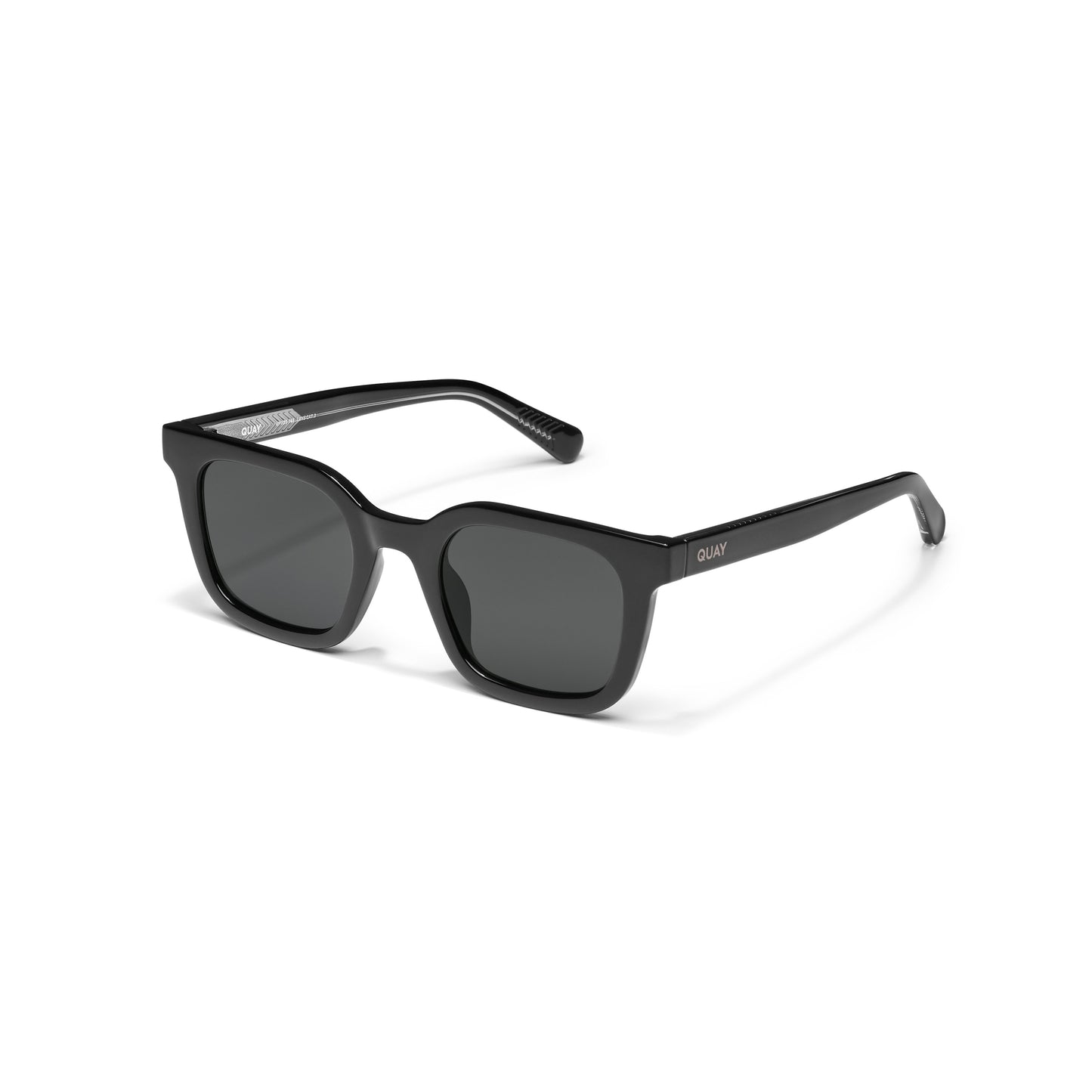QUAY Game Over Sunglasses - Black/Smoke Polarized