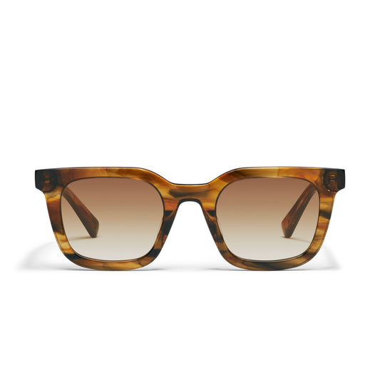 QUAY Game Over Sunglasses - Coffee Swirl/Sepia