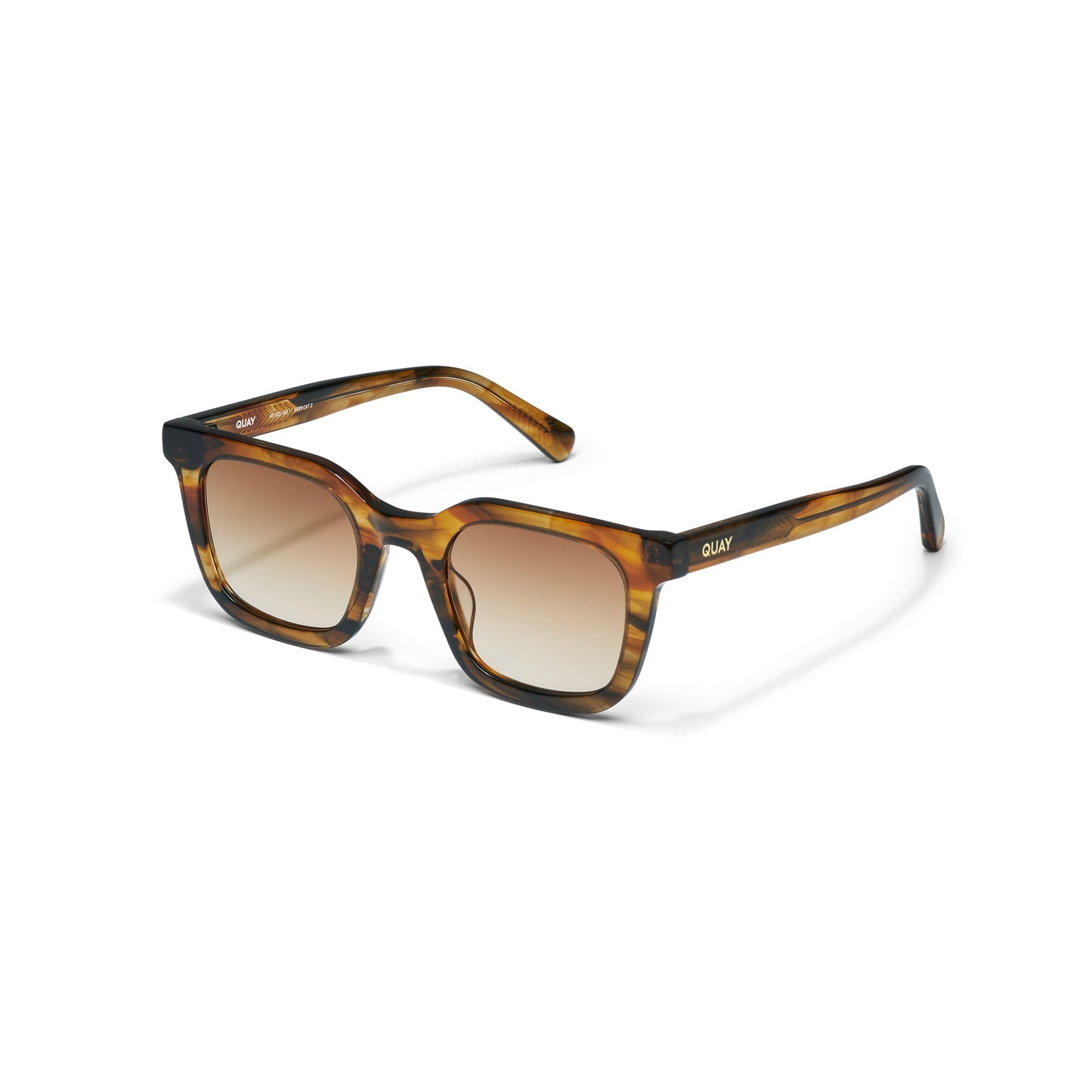 QUAY Game Over Sunglasses - Coffee Swirl/Sepia