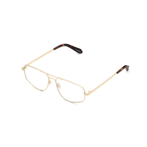 QUAY Invite Only Blue Light Glasses - Gold/Clear