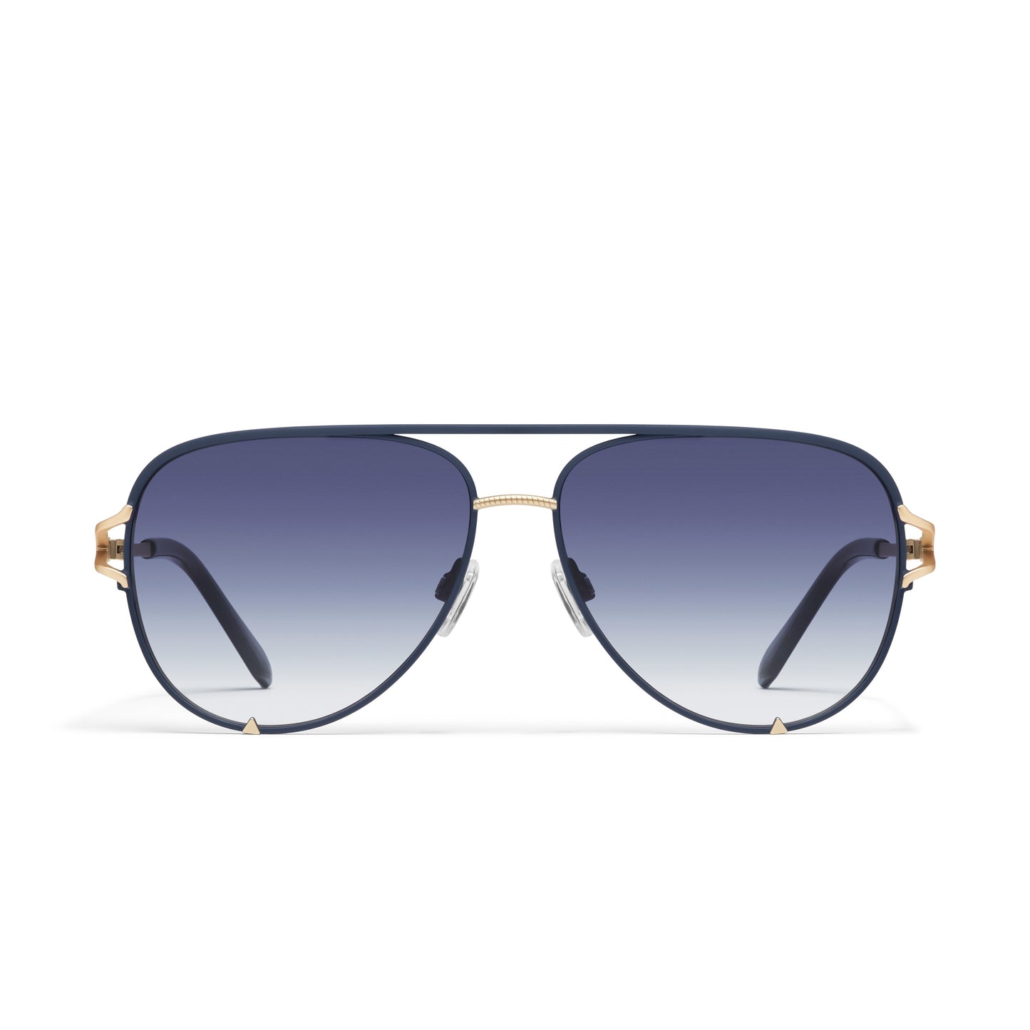 QUAY High Key Twist Sunglasses - Matte Navy/Navy