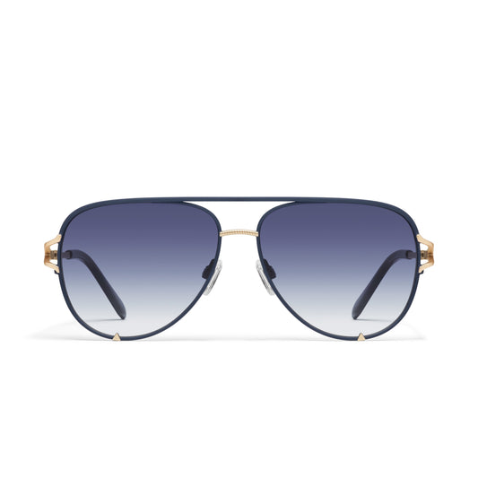 QUAY High Key Twist Sunglasses - Matte Navy/Navy