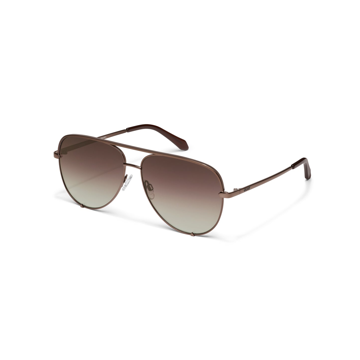 QUAY High Key Extra Large Sunglasses - Chocolate/Dark Brown