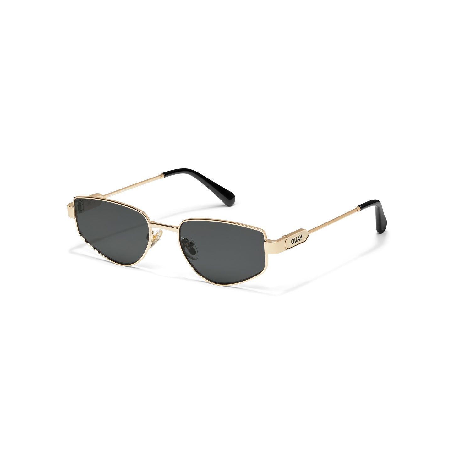 QUAY Hit Single Sunglasses - Gold/Smoke