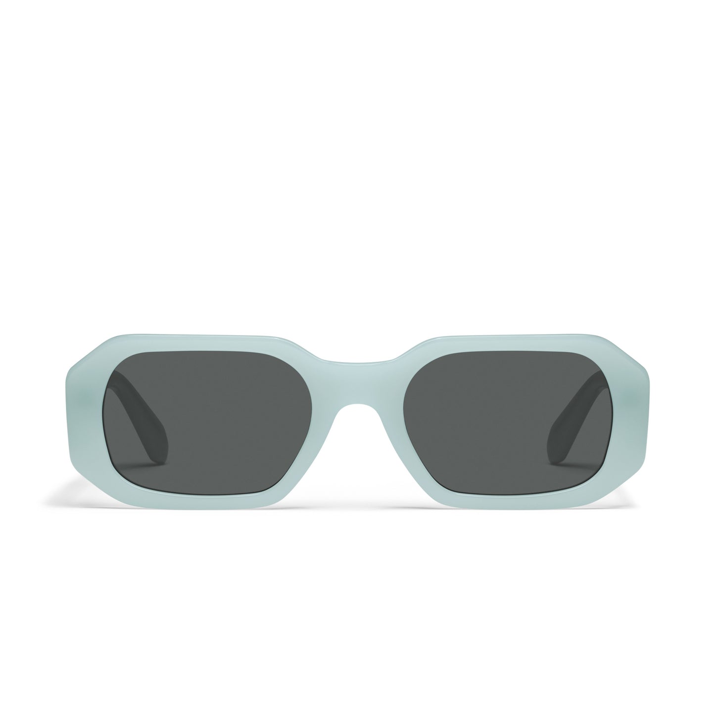 QUAY Hyped Up Sunglasses  - Aqua/Smoke