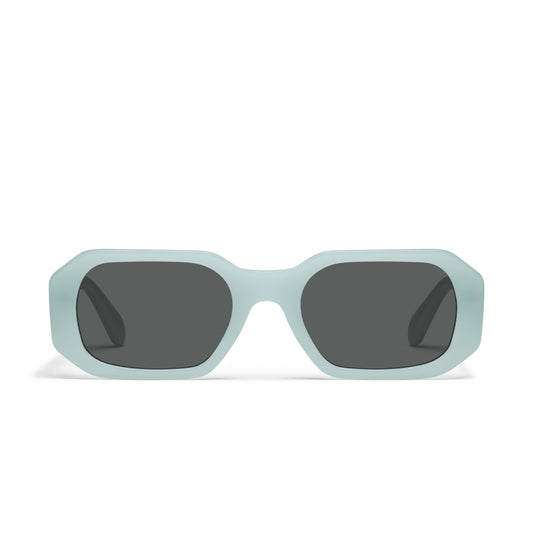 QUAY Hyped Up Sunglasses  - Aqua/Smoke