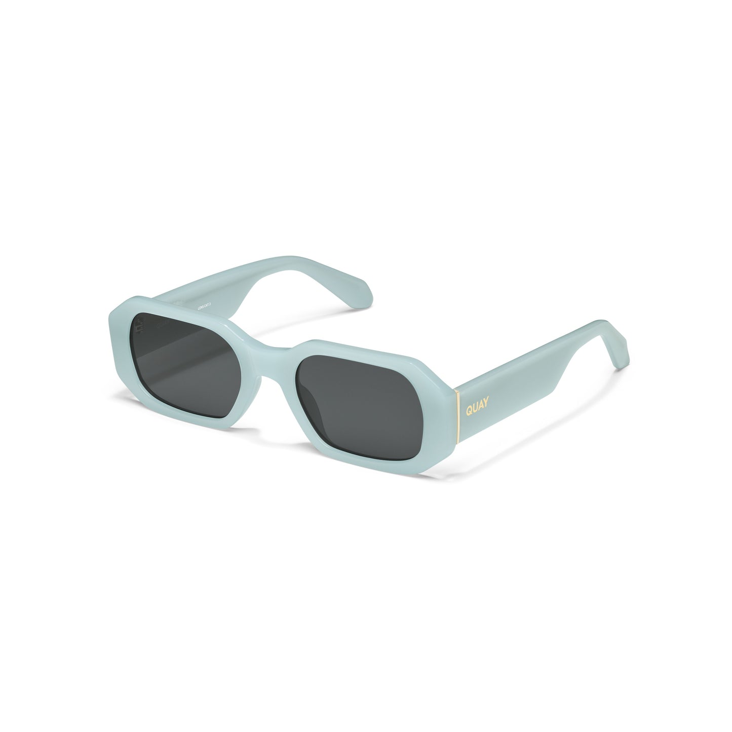 QUAY Hyped Up Sunglasses  - Aqua/Smoke