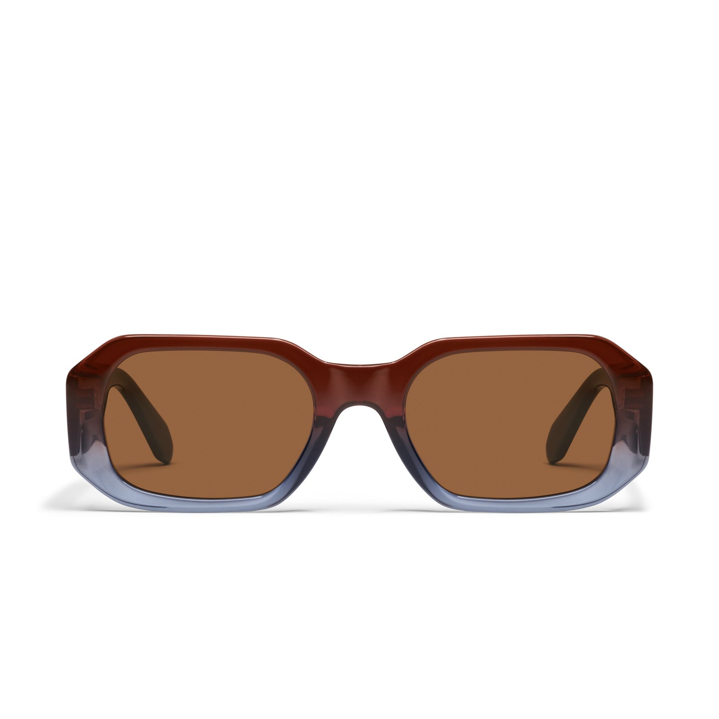 QUAY Hyped Up Sunglasses - Chocolate Ombre/Brown
