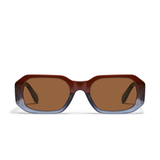 QUAY Hyped Up Sunglasses - Chocolate Ombre/Brown