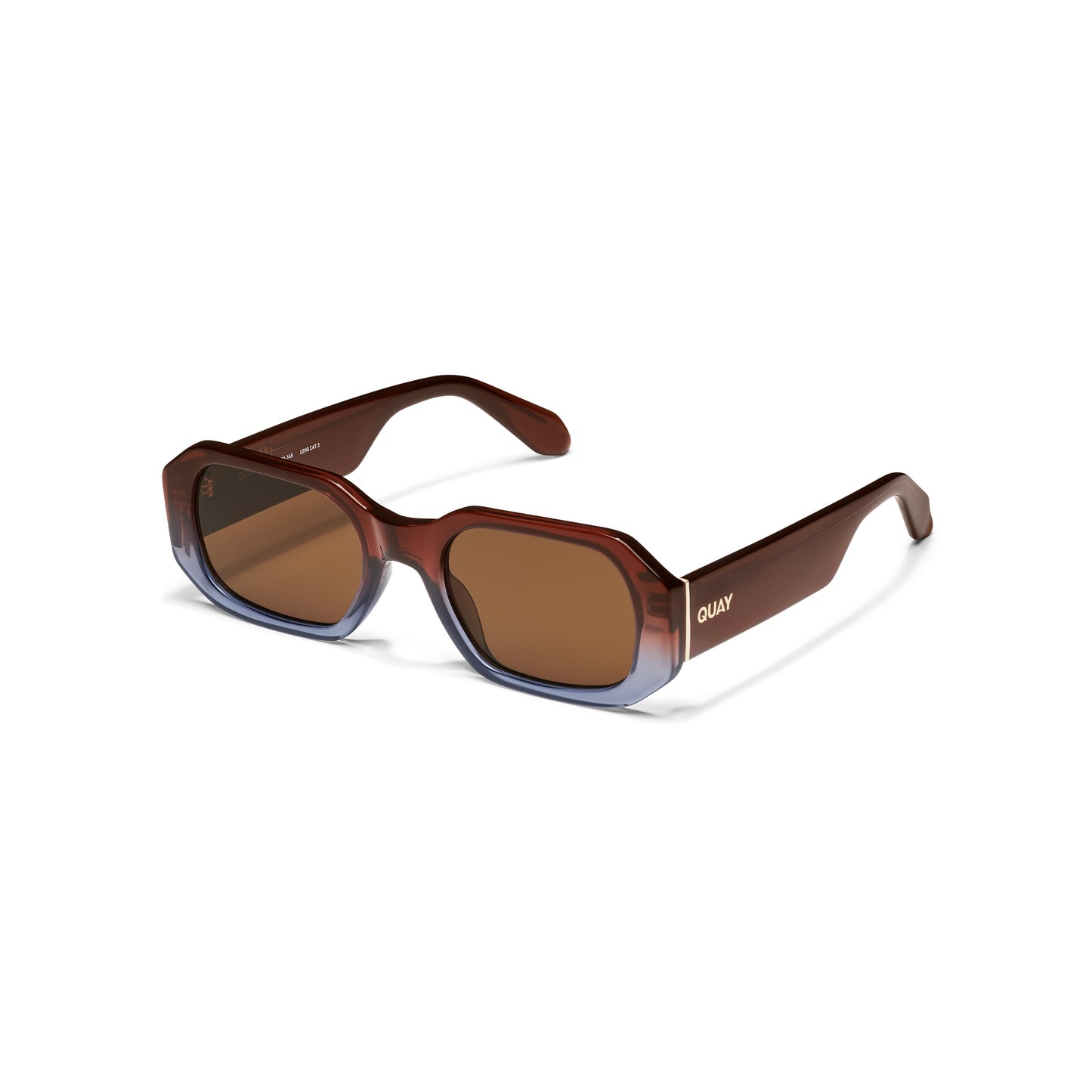 QUAY Hyped Up Sunglasses - Chocolate Ombre/Brown