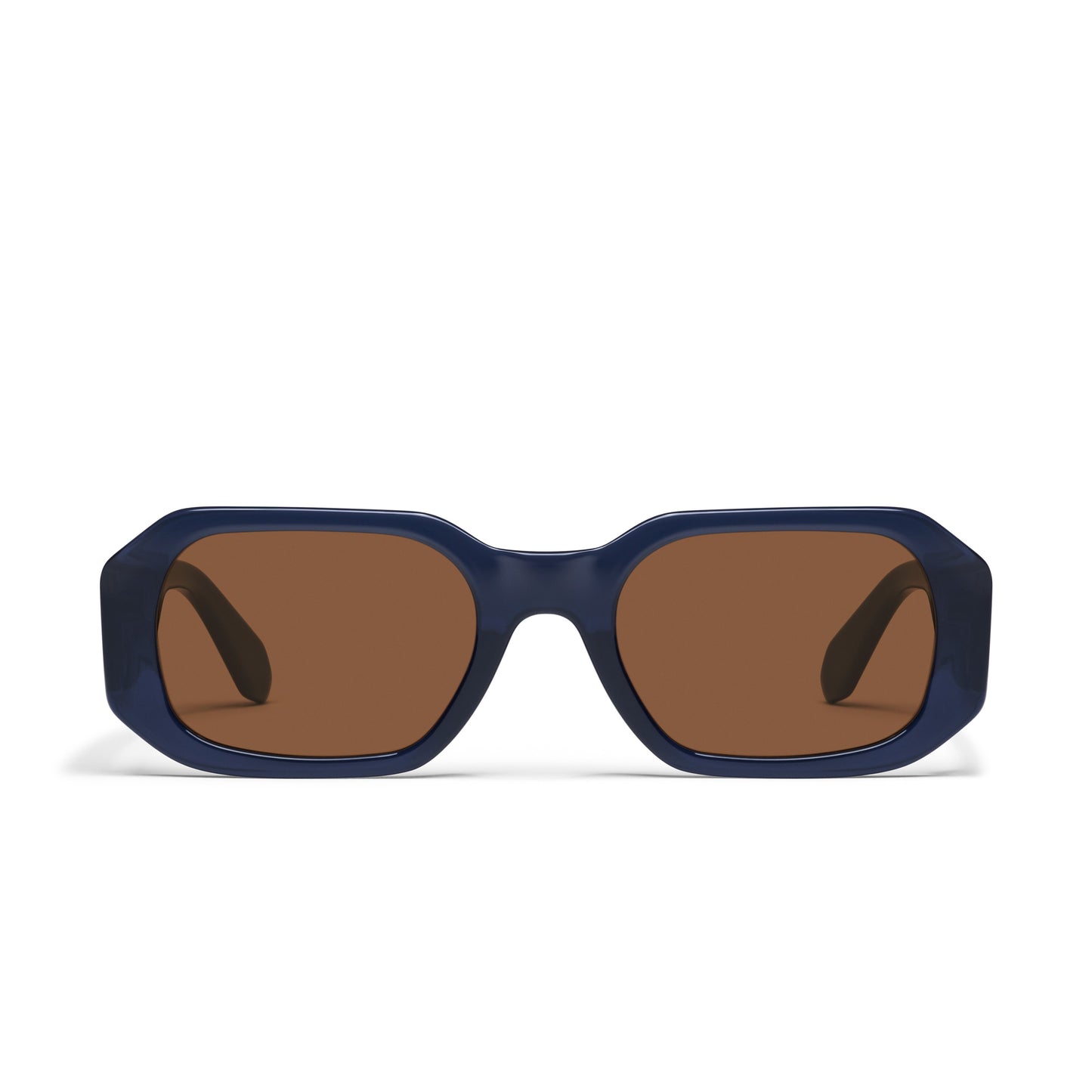 QUAY Hyped Up Sunglasses - Midnight/Brown