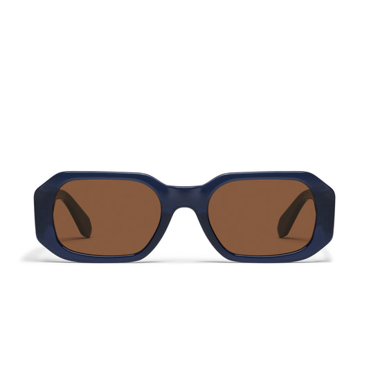 QUAY Hyped Up Sunglasses - Midnight/Brown