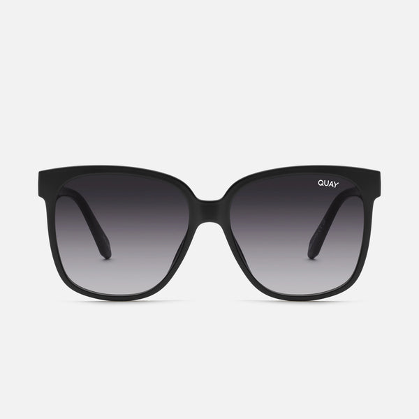 QUAY Wide Awake Sunglasses - Black/Smoke