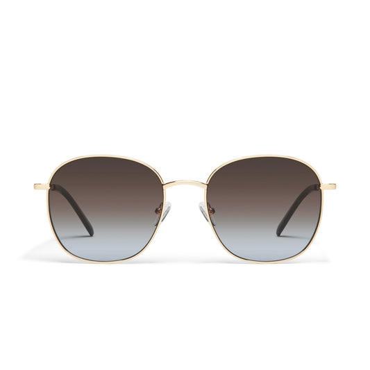 QUAY Jezabell Sunglasses - Gold/Chocolate Blue