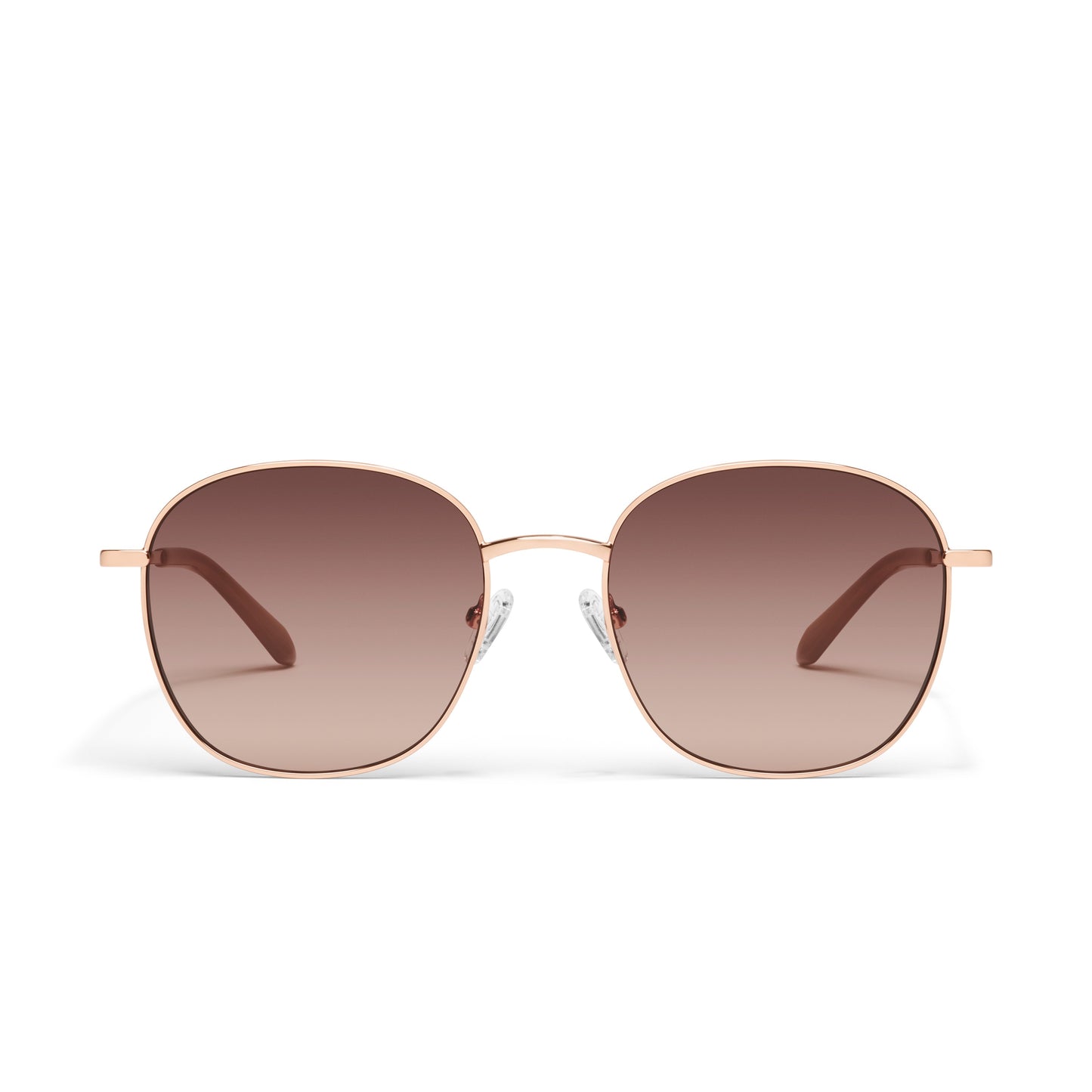 QUAY Jezabell Sunglasses - Rose Gold/Brown Fawn