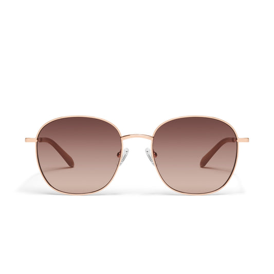 QUAY Jezabell Sunglasses - Rose Gold/Brown Fawn