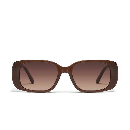 QUAY Karma Sunglasses - Dark Brown/Dark Fawn