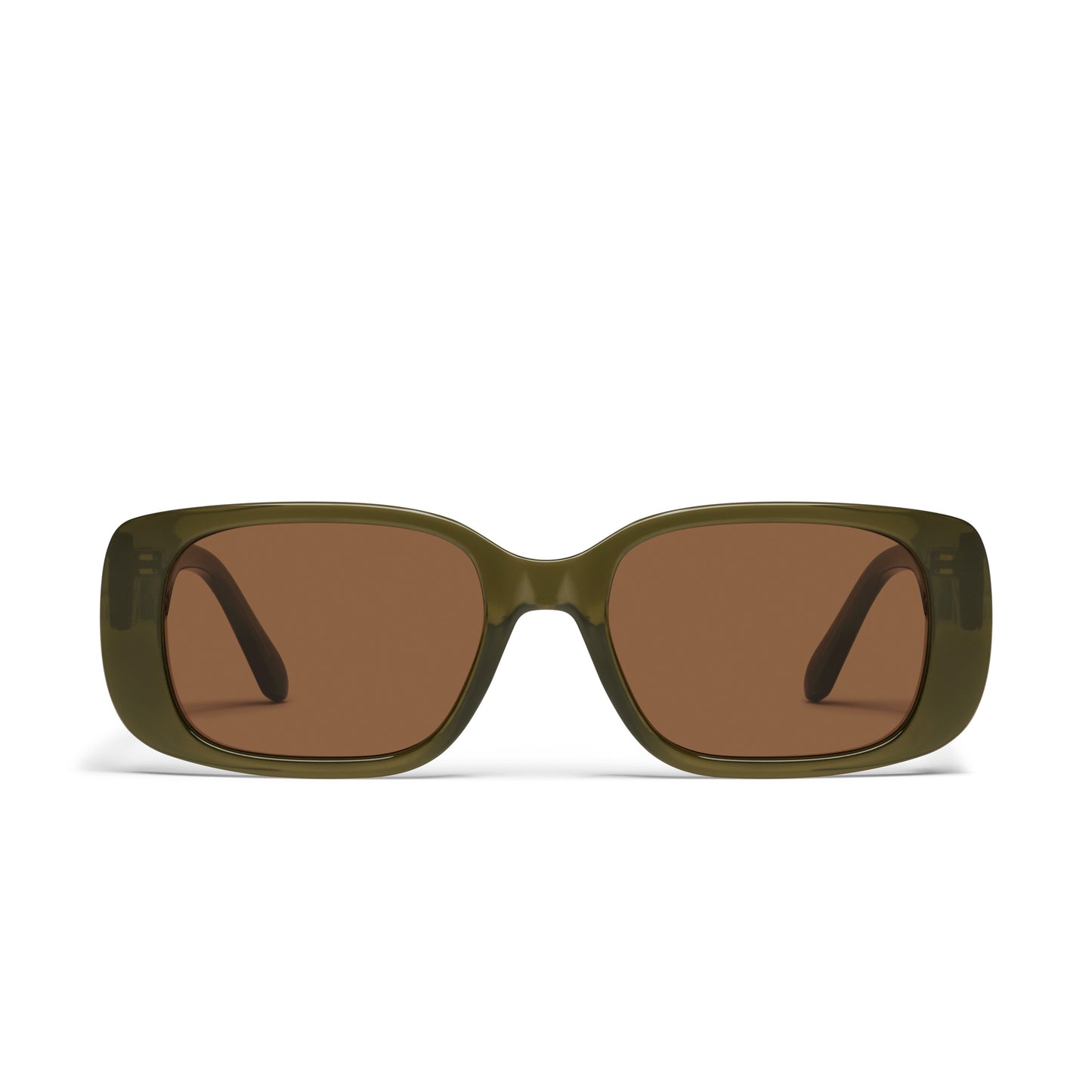 QUAY Karma Sunglasses - Olive/Brown