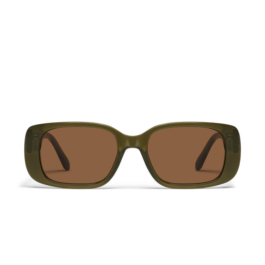 QUAY Karma Sunglasses - Olive/Brown