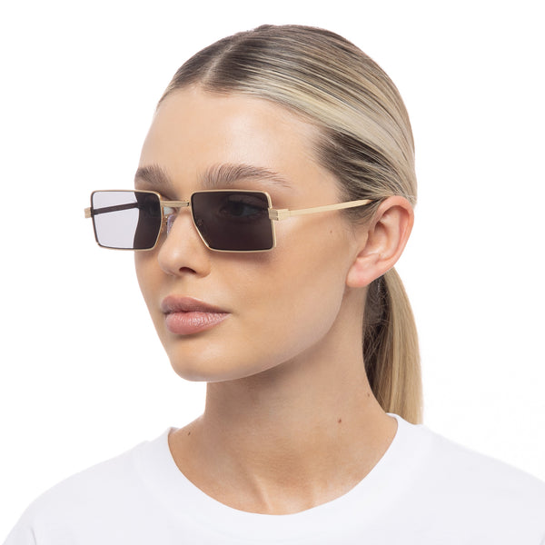Le Specs Fold 02 | Bright Gold Smoke (Foldable Sunglasses)