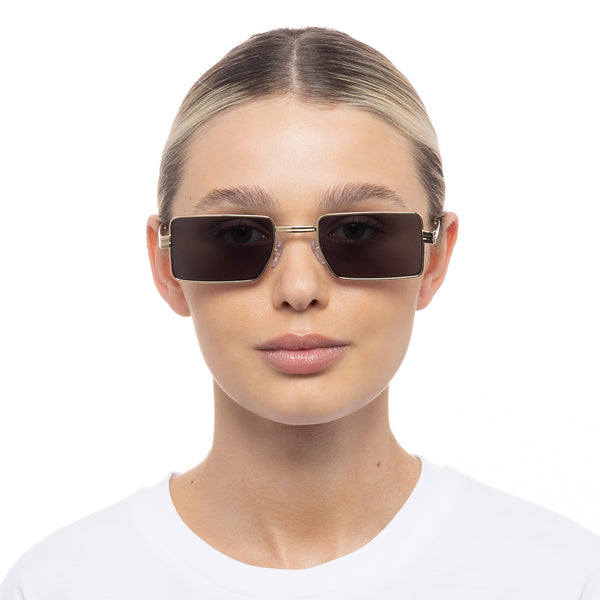 Le Specs Fold 02 | Bright Gold Smoke (Foldable Sunglasses)