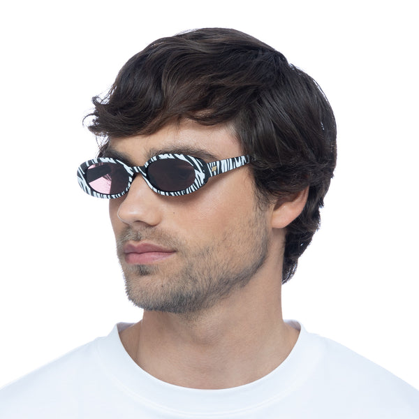 Le Specs Outta Love | White Tiger Sunglasses