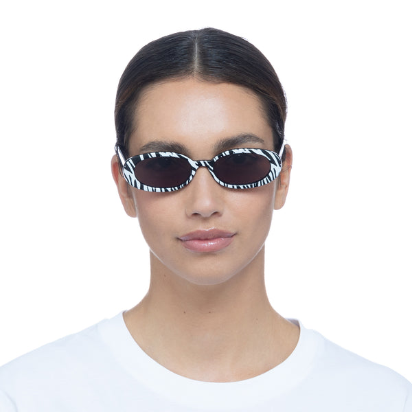 Le Specs Outta Love | White Tiger Sunglasses