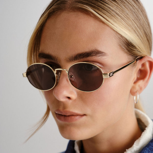 Le Specs Poseidon Deux | Gold Khaki Sunglasses