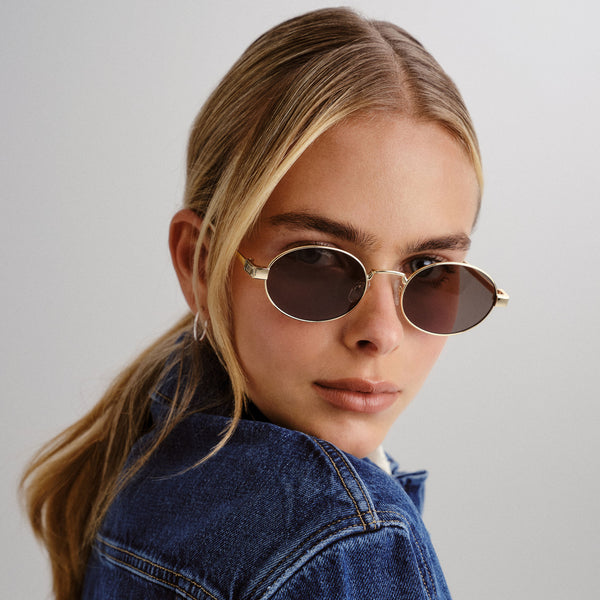 Le Specs Poseidon Deux | Gold Khaki Sunglasses