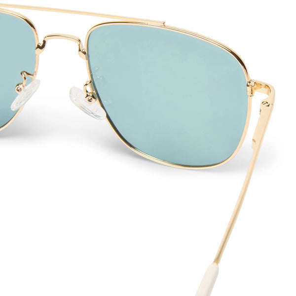 Le Specs The Charmer Limited Edition | Gold Seafoam Polarized Sunglasses (Truly On Holidays Collection)