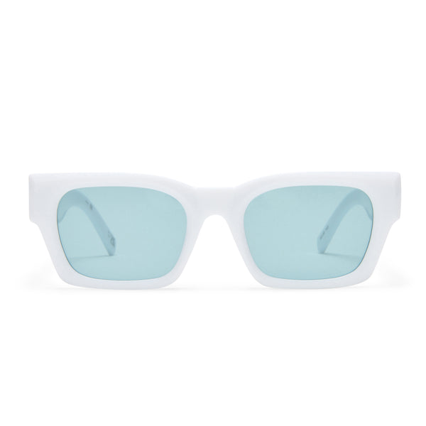 Le Specs Shmood Limited Edition | White Polarized Sunglasses (Truly On Holidays Collection)