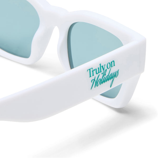 Le Specs Shmood Limited Edition | White Polarized Sunglasses (Truly On Holidays Collection)