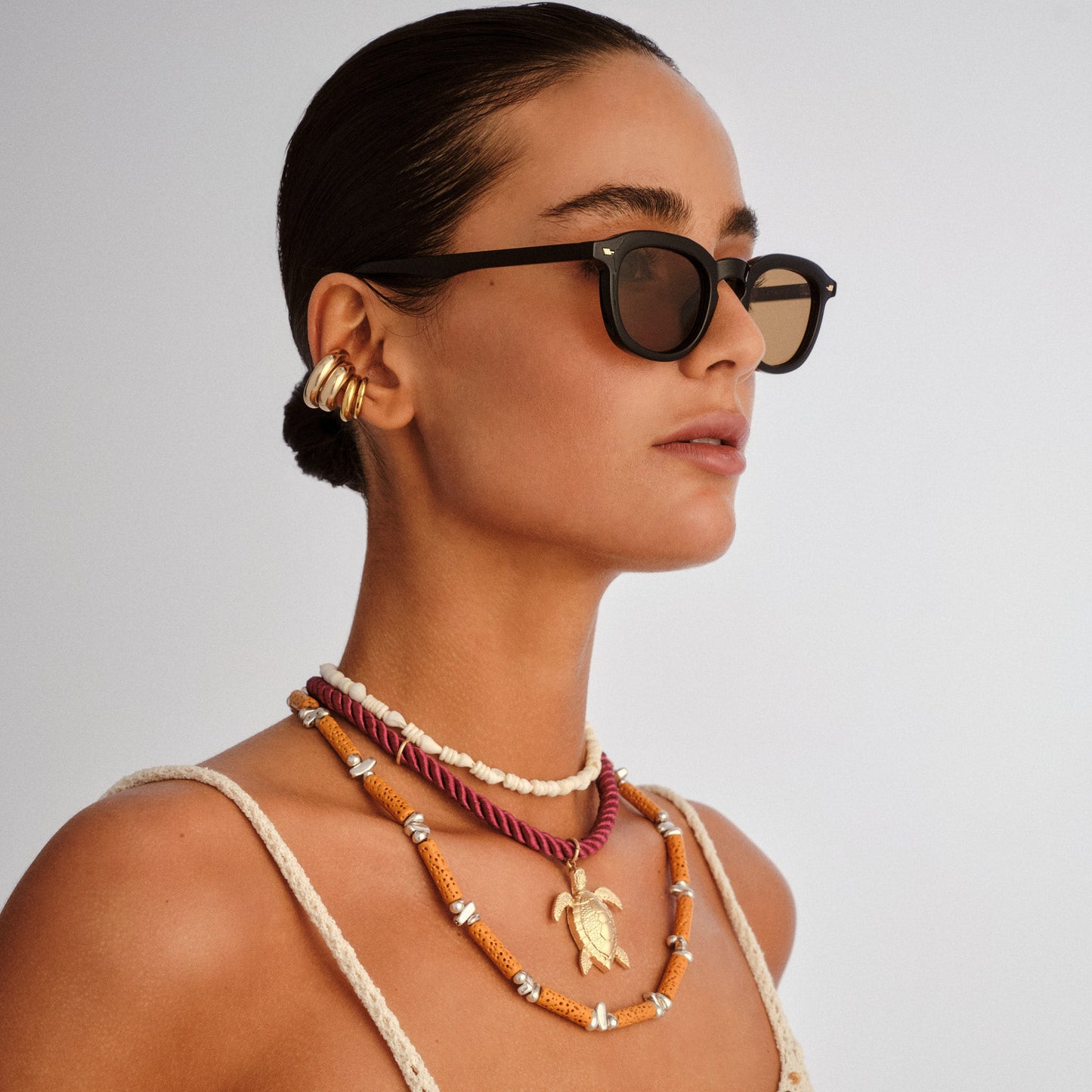Le Specs Heart Throb Sunglasses | Black Light Brown Mono