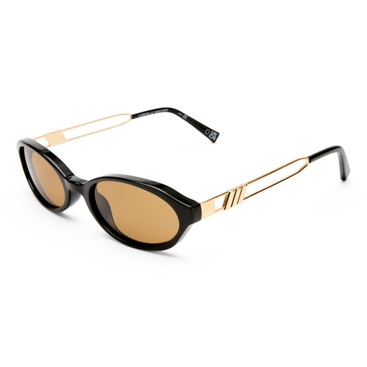 Le Specs Lunita Sunglasses | Black Light Brown Mono