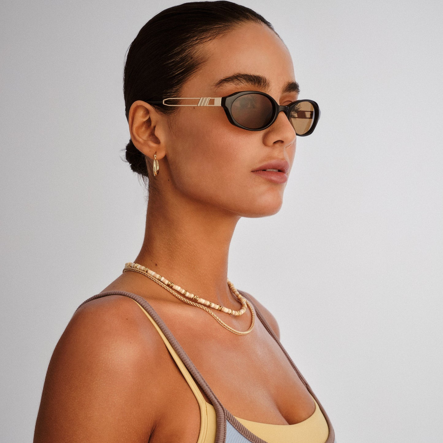 Le Specs Lunita Sunglasses | Black Light Brown Mono