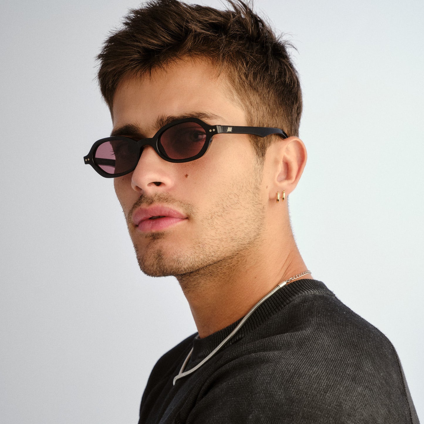 Le Specs Foundry + Global Fit Sunglasses | Black Smokey Brown Mono