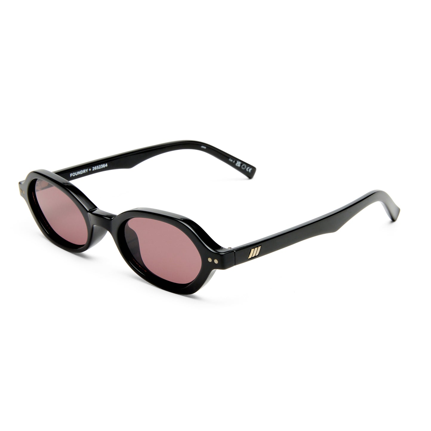 Le Specs Foundry + Global Fit Sunglasses | Black Smokey Brown Mono
