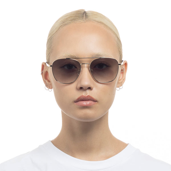 Le Specs Metaphor | Gold Khaki Gradient Sunglasses (Le Sustain Collection)