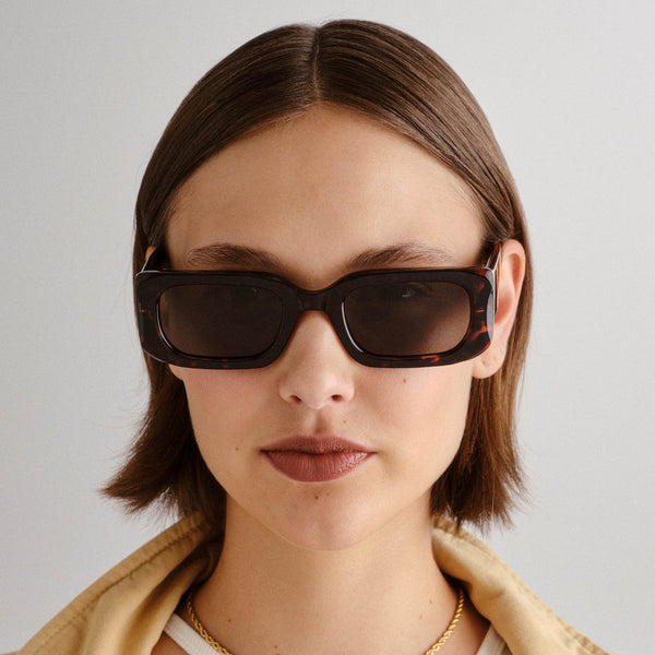 Le Specs Ripped Rebel | Tort Sunglasses (Le Sustain Collection)