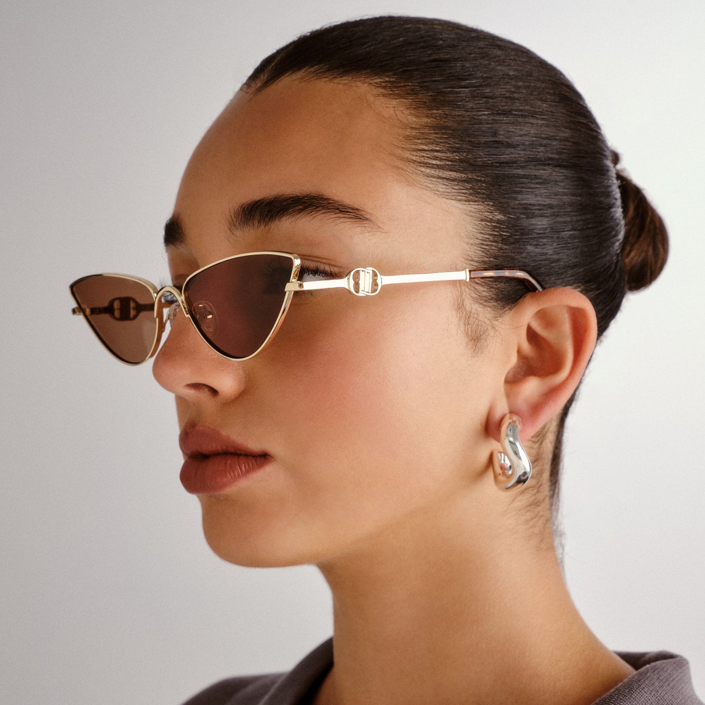 Le Specs The Soiree | Bright Gold Light Brown Tint