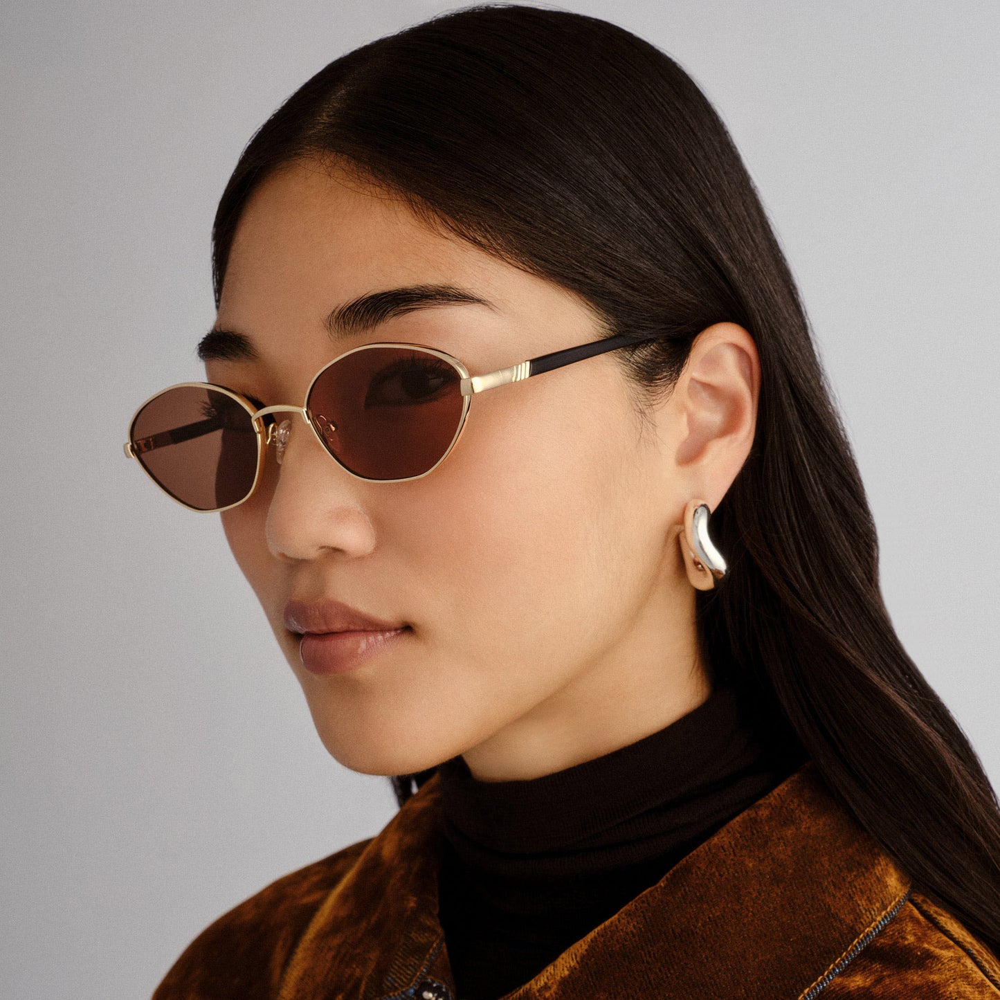 Le Specs Le Bebe Sunglasses | Gold Brown Mono