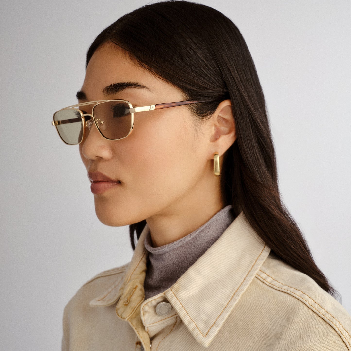 Le Specs Le Mimi Sunglasses | Gold Moss Mono
