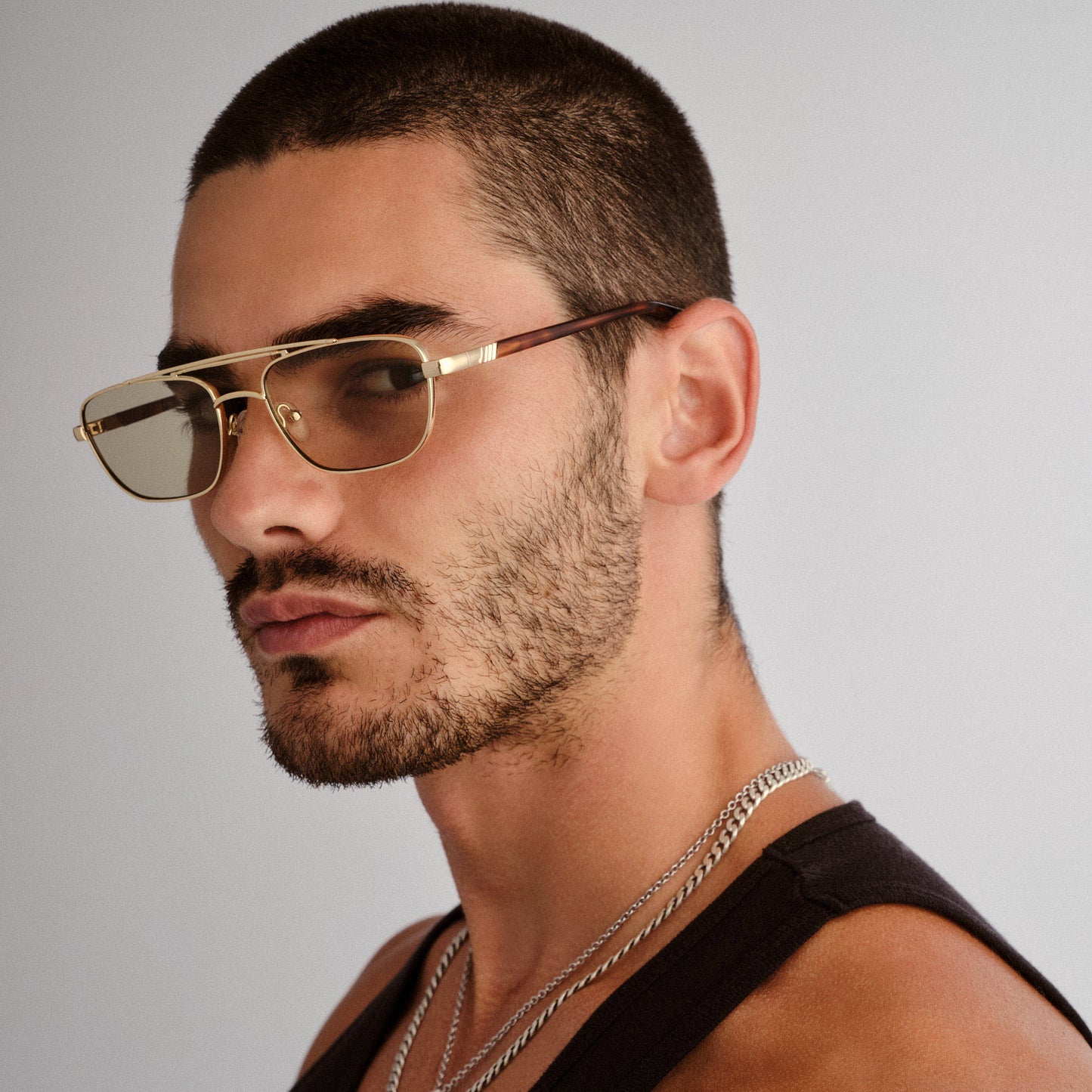 Le Specs Le Mimi Sunglasses | Gold Moss Mono