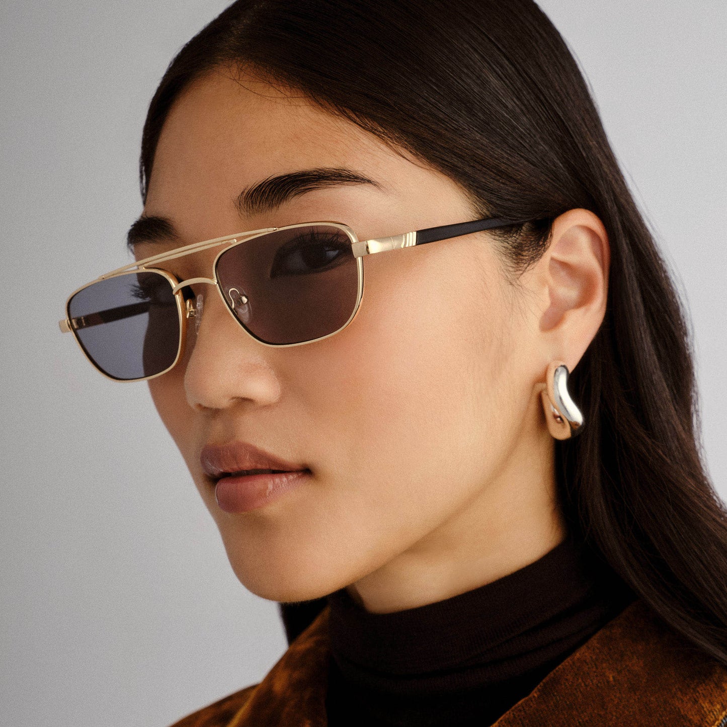 Le Specs Le Mimi Sunglasses | Gold Smoke Tint