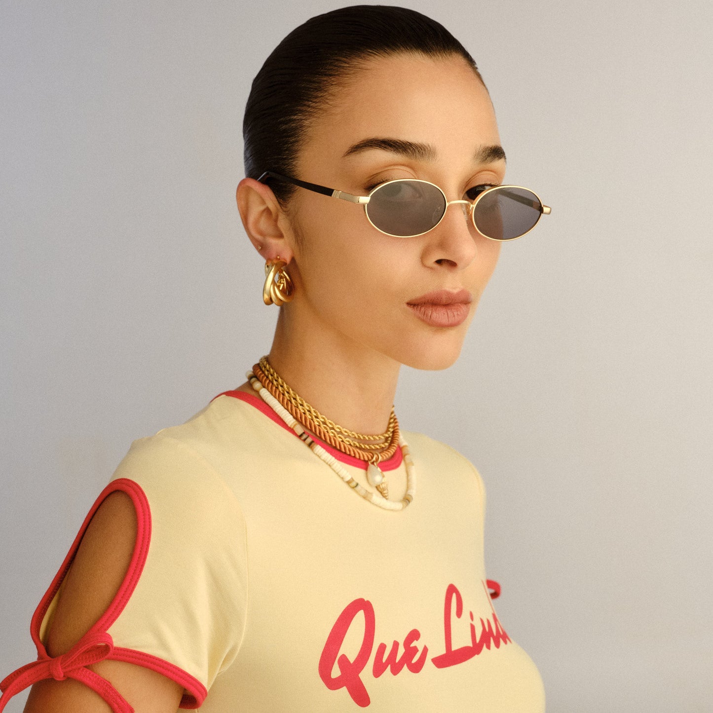 Le Specs Icicle Sunglasses | Bright Gold Smoke Mono