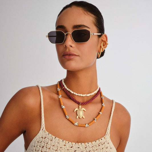 Le Specs Mythic Sunglasses | Gold Smoke Mono Polarized